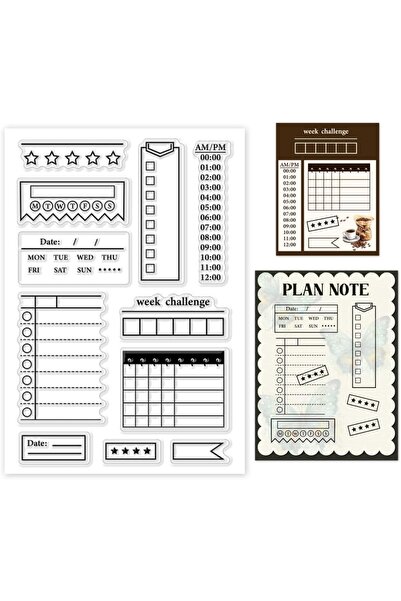 Choice AECH-28642 ورقة واحدة من طوابع شفافة لتزيين حدود دفتر الملاحظات، طوابع...
