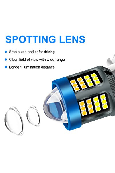 Choice مصباح أمامي جديد للدراجات النارية بتقنية LED، أبيض/أصفر، حصري عبر الحد...