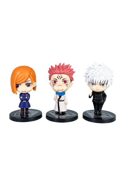 BANDAI A02W 3 قطعة شخصية أنيمي 6 قطعة/المجموعة جوجوتسو كايسن جوجو ساتورو يوجي...