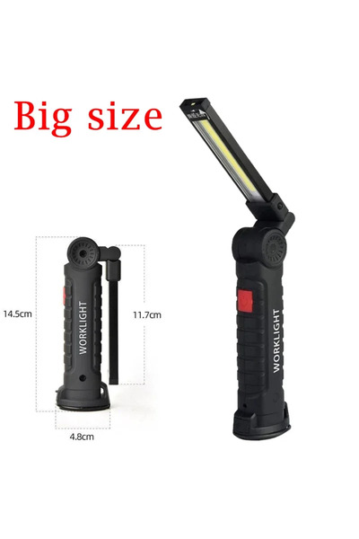 XIWANGFIRE مصباح عمل LED كبير بتقنية COB قابل للتعتيم وقابل لإعادة الشحن عبر ...