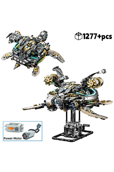 Choice1 مجموعة بناء سلحفاة آلية من 1277 قطعة مع محرك كهربائي من FUNCINEE، تتض...