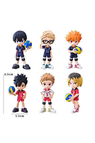 Choice B 6pcs opp bags In Stk Set of 6 Anime Character Figures Standing Pose ...