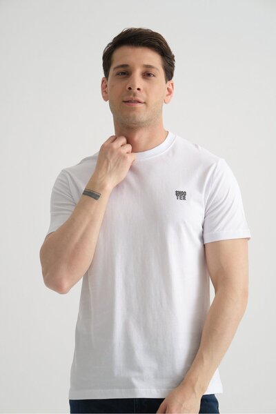 Shooter Sportswear Flexible Cotton Standard Fit Men's T-Shirt with Minimal Logo