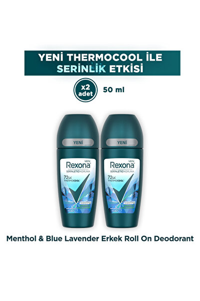 Rexona Men Thermocool Erkek Roll On Deodorant Menthol & Blue Lavender 50 ml x2
