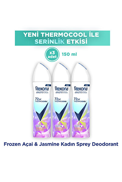 Rexona Thermocool Kadın Sprey Deodorant Frozen Açai & Jasmine 150 ml x3