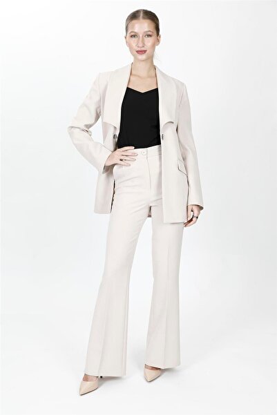 ÖNDER ÖZSOY American Lapel Modern Long Coat & Spanish Flare Pants with Pocket...