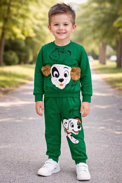 CiciTime Çocuk Modası Set de top și pantaloni cu imprimeu câine drăguț pentru...