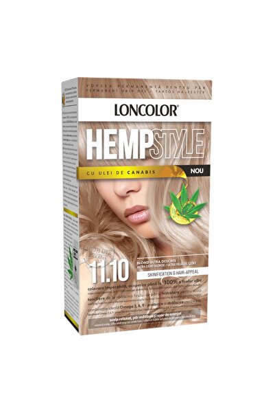 Loncolor Vopsea de Par Permanenta Hempstyle cu Ulei de Canabis, 11.10 Blond U...