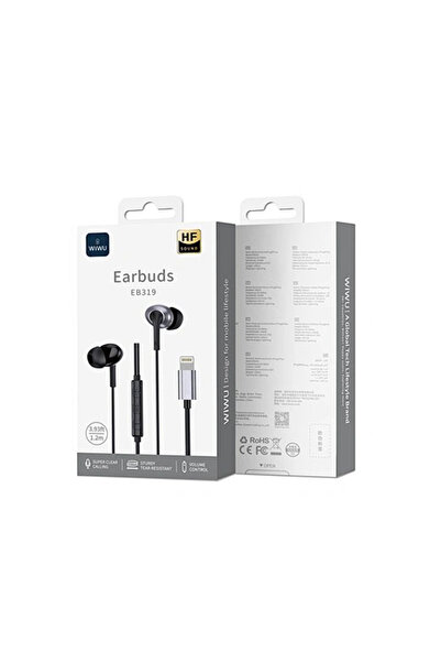 WIWU EB319 Lightning Stereo Wired Earbuds – High Fidelity Sound with Noise-Ca...