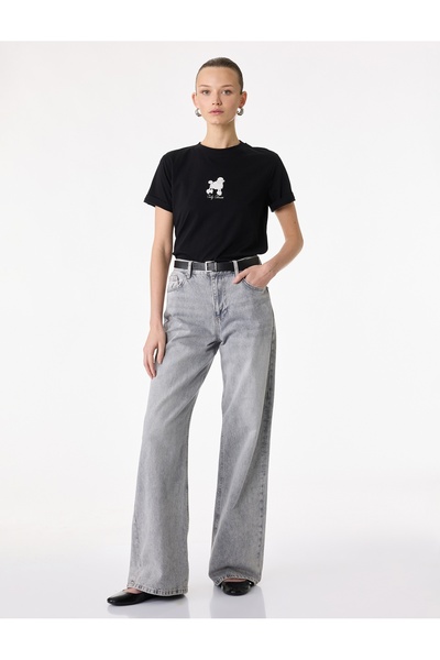 Koton Γυναικείο T-shirt 6SAK50104EK ΜΑΥΡΟ