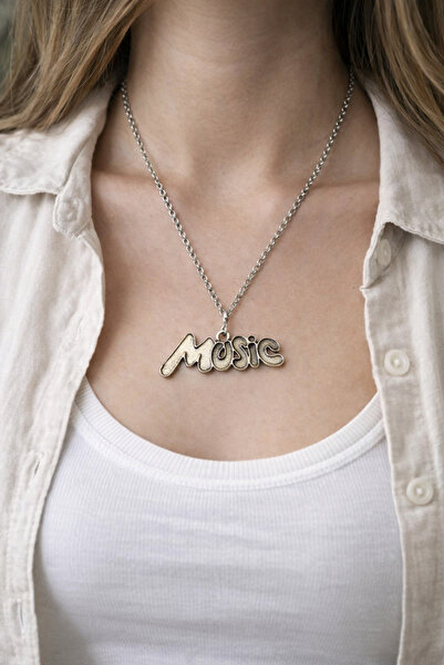 Yuchicly Music Written Metal Unisex Necklace