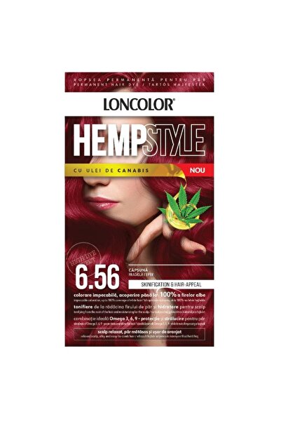 Loncolor Vopsea Permanenta pentru Par HempStyle, 6.56 Capsuna, 100 ml