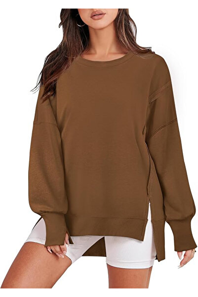 OEM Women's casual blouse, breathable sweater, brown S