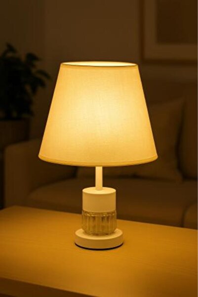 Generic Classic Table Lamp with Glass Base