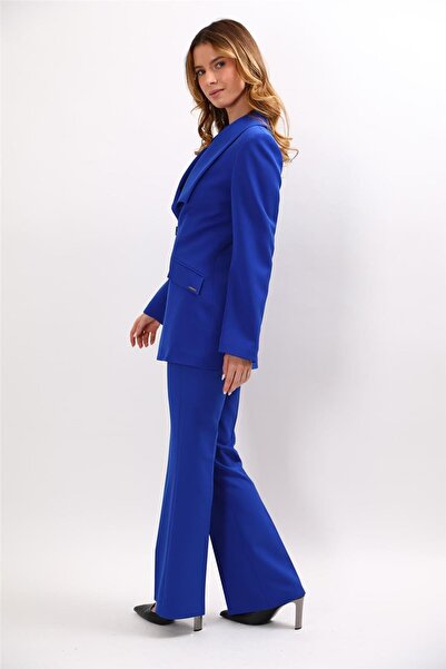 ÖNDER ÖZSOY American Lapel Modern Long Coat & Spanish Flare Pants with Pocket...