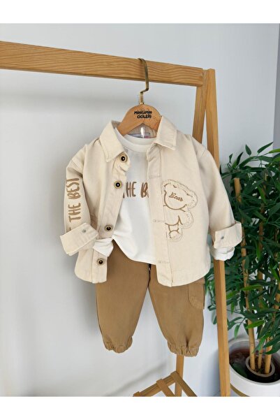 Minigimin Cicileri Miniğimin Cicileri طقم قطني مكون من 3 قطع للأولاد بتفاصيل ...