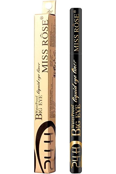 MISS ROSE Jaw Liner Liquid Eyeliner Precision Brush Tip Waterproof Smudgeproo...