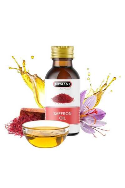 HEMANI Saffron Oil 30 ml | Natural Herbal Oil for Skin Care, Hair Care & Massage