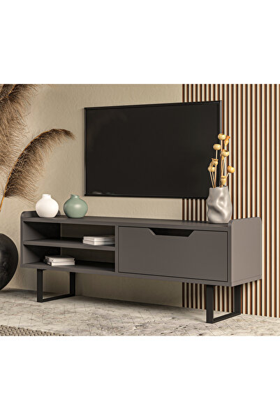 MERT SERT MOBİLYA Angela Tv Sehpası, Tv Ünitesi, Metal Ayaklı Tv Ünitesi
