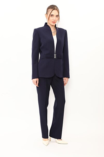 ÖNDER ÖZSOY Classic Jacket with Stand Collar & Trousers with Pockets Women's ...