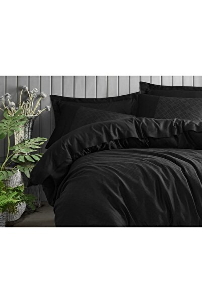 Talis Black Women's Double Bed Linen, Jacquard
