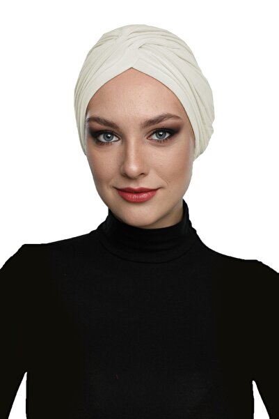 elysianfidan غطاء رأس طبي جاهز بلون كريمي مع أشرطة متقاطعة على شكل حرف W، منا...