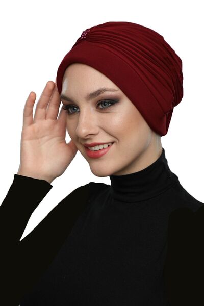 elysianfidan Με Πέρλες - Περιτεμέντο με Πέρλες Βουργουνδίας έγχρωμο Τουρμπάν ...