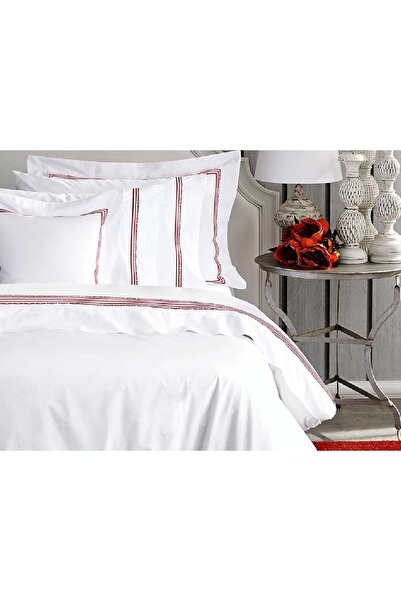 Talis Lenjerie de Pat Dublu King Size Atlas Rosu, Bumbac Egiptean