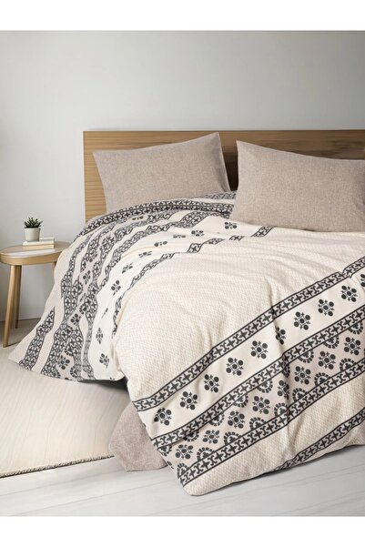 Talis Double Bed Linen Anita Caramel, 100% Cotton Flannel