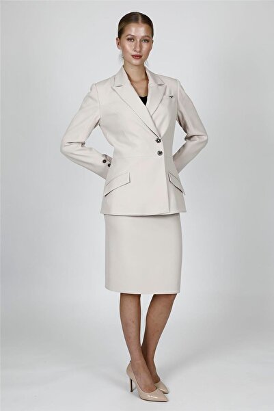 ÖNDER ÖZSOY Men's Lapel Collar Double-Breasted Modern Jacket & Short Pencil S...