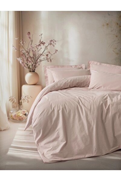 Talis Ροζ απλό κλινοσκεπάσμα για διπλό κρεβάτι, 100% βαμβάκι