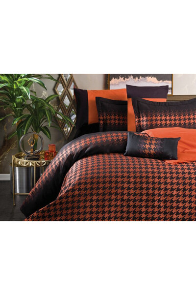 Talis Complete Set Dazzle Orange-Black, 8 pieces, 100% Cotton