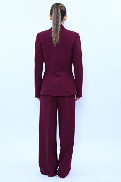 ÖNDER ÖZSOY Men's Lapel Collar Double-Breasted Modern Jacket & Classic Palazz...