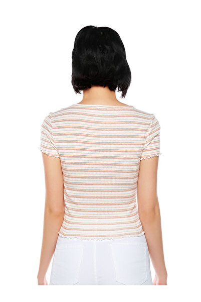 london Rag Women Ivory Striped Casual Top