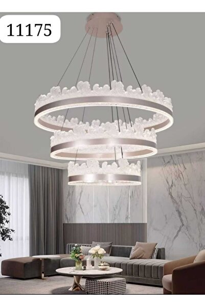 Kt LED chandelier, multi-tiered + rectangular