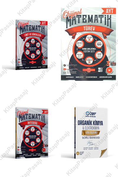 Orijinal Yayınları Oktet AYT Organik Kimya Elektrokimya ve AYT Matematik LTİ ...