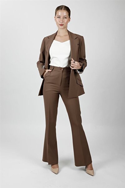 ÖNDER ÖZSOY Men's Lapel Collar Double-Breasted Modern Jacket & Pocketed Spani...