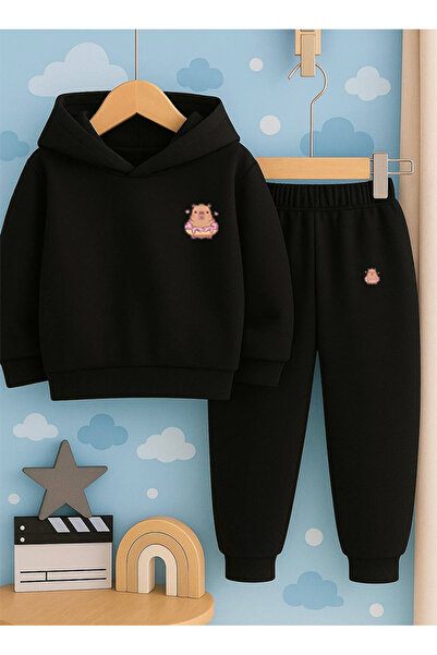 genosha Alt-Top Set Sweatshirt Tracksuit Kids Capybara Printed Daily Trend 3 ...