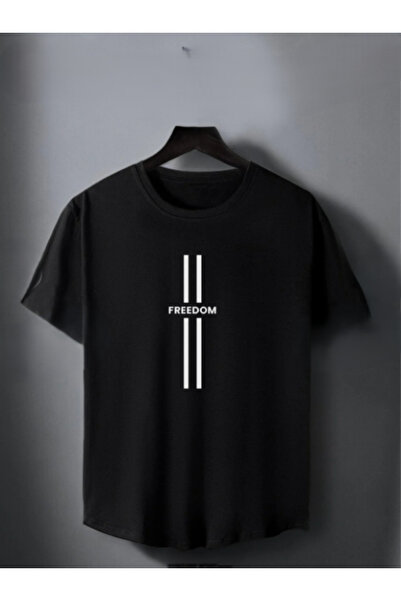 ALCİNOUS تي شيرت أساسي بياقة دائرية مطبوعة من القطن للجنسين