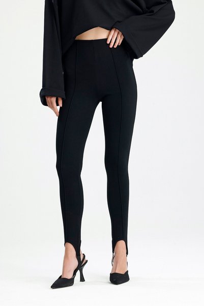 ROSE ARYA Black Elastic Legged Füzo Leggings