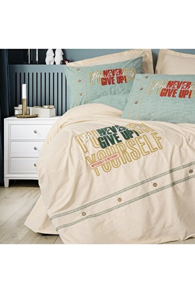 Talis Double Bed Linen 3D Forward Beige, 100% Cotton