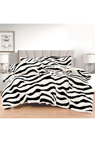 Talis Double Bed Linen Zebra V109 with elastic 180x200 cm, 4 Pieces, Cocolino