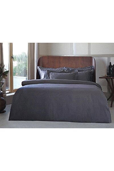 Talis Double King Size Art Bed Linen Anthracite, Egyptian Cotton