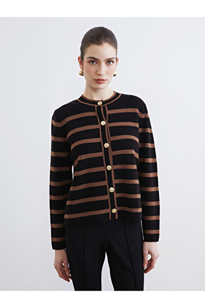 LC Waikiki Timeless Clothing & Timeless Choices Zero Roba Collar Striped Wome...