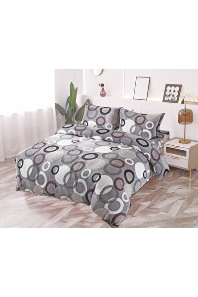 Talis Jess Brown Double Bed Linen with Elastic 180x200, Cocolino