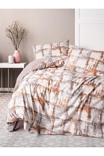 Talis Farida Double Bed Linen Brown, 100% Cotton Flannel