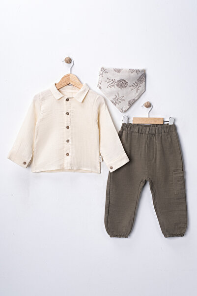 Pio Kids طقم ملابس للأطفال الذكور من 6-24 شهرًا يتكون من 3 قطع: باندانا مطبوع...