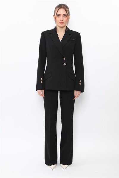 ÖNDER ÖZSOY Men's Lapel Collar Double-Breasted Modern Jacket & Spanish-Cut Tr...