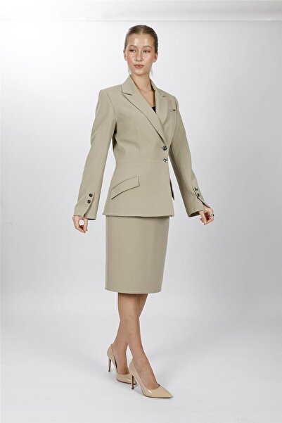 ÖNDER ÖZSOY Men's Lapel Collar Double-Breasted Modern Jacket & Short Pencil S...