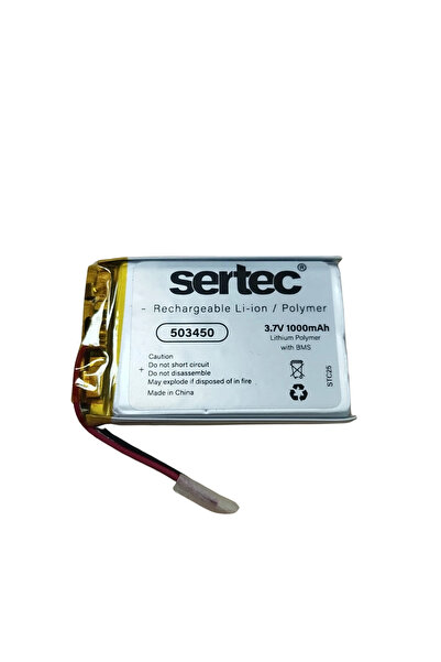 Genel Markalar Sertec 503450 3.7v 1000 Mah Li-polymer Pil (devreli/1.5a)
